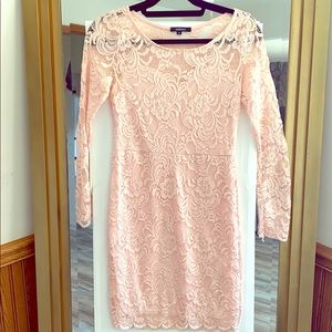 Pink lace dress